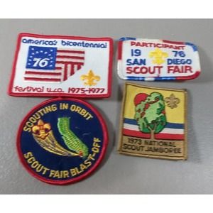 VTG Boy scout patches 1970s Lot Of 4 Fair Blast Off Festival Fair